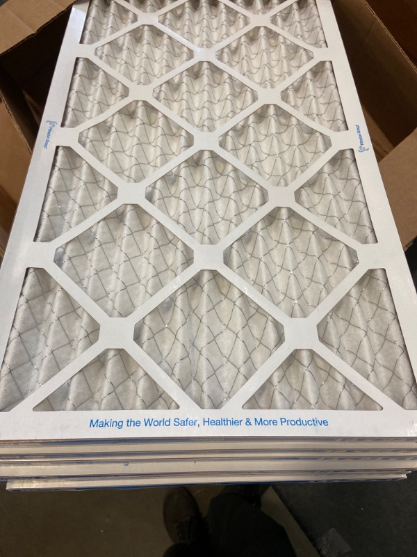 Photo 3 of Aerostar 14x24x1 MERV 13 Pleated Air Filter, AC Furnace Air Filter, 6 Pack (Actual Size: 13 3/4"x 23 3/4" x 3/4")
