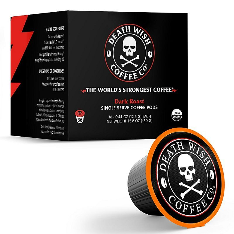 Photo 1 of Death Wish Coffee Co Death Cups, Dark Roast, 0.44 Oz, Case Of 36 Cups
