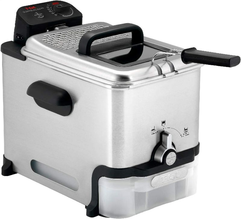 Photo 1 of T-fal 3.5L Deep Fryer with Basket, 1700W, Oil Filtration, Temp Control, Digital Timer, Dishwasher Safe Parts
