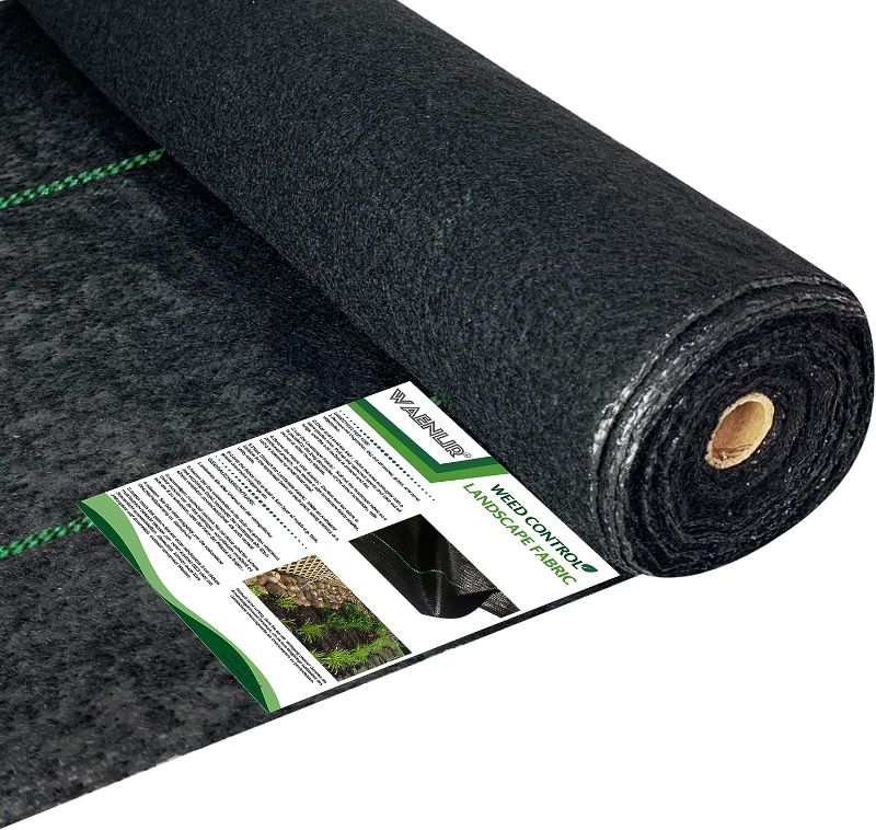 Photo 1 of WAENLIR 5.8oz Heavy Duty Weed Barrier Landscape Fabric,Premium Durable Weed Blocker Cover,Outdoor Gardening Weed Control Mat 3ft x50ft
