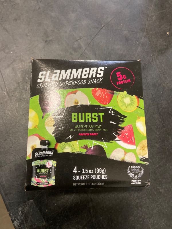 Photo 2 of Slammers Protein Watermelon Kiwi Burst - 3.5oz 4pk