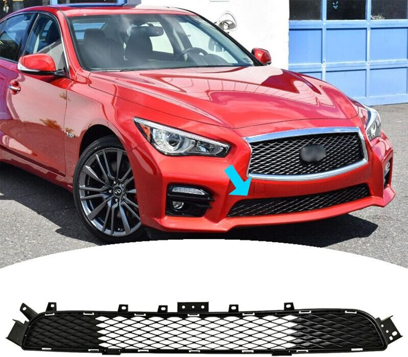 Photo 1 of YLT AUTO Front Bumper Cover Lower Grille Cover Replacement Kit Black Guard Grid Air Intake Fit for 2014 2015 2016 2017 Infiniti Q50 Sport Model
