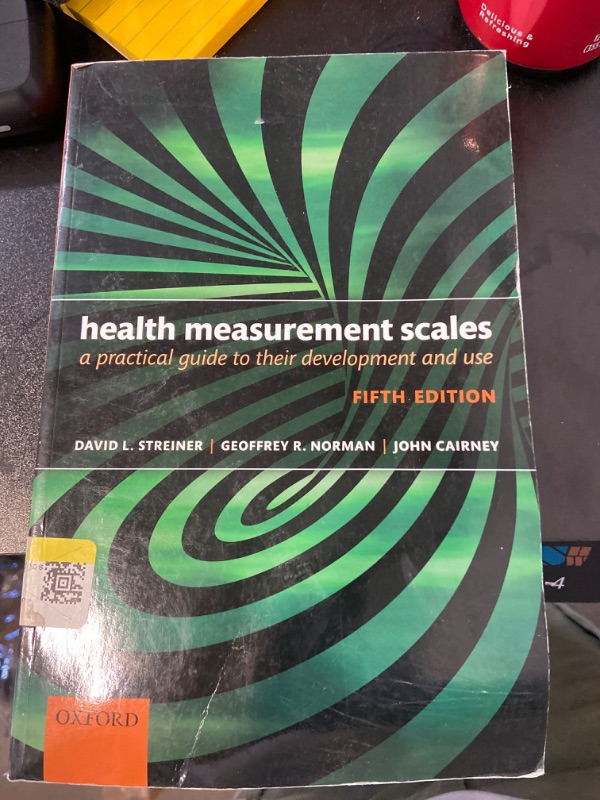 Photo 2 of Health Measurement Scales 5th Edition 
by David L. Streiner (Author), Geoffrey R. Norman John Cairney