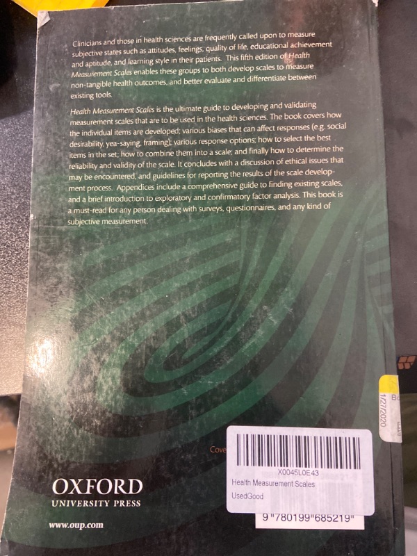 Photo 3 of Health Measurement Scales 5th Edition 
by David L. Streiner (Author), Geoffrey R. Norman John Cairney