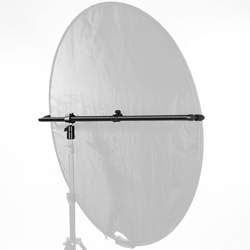 Photo 1 of NEEWER Extendable Reflector Holder Arm, Photo Studio Telescopic 27.9” to 47.2” Boom Arm 360 Degree Swivel Reflector Bracket for Product and Portrait Photography, Ideal for Studio & Outdoor Photography
