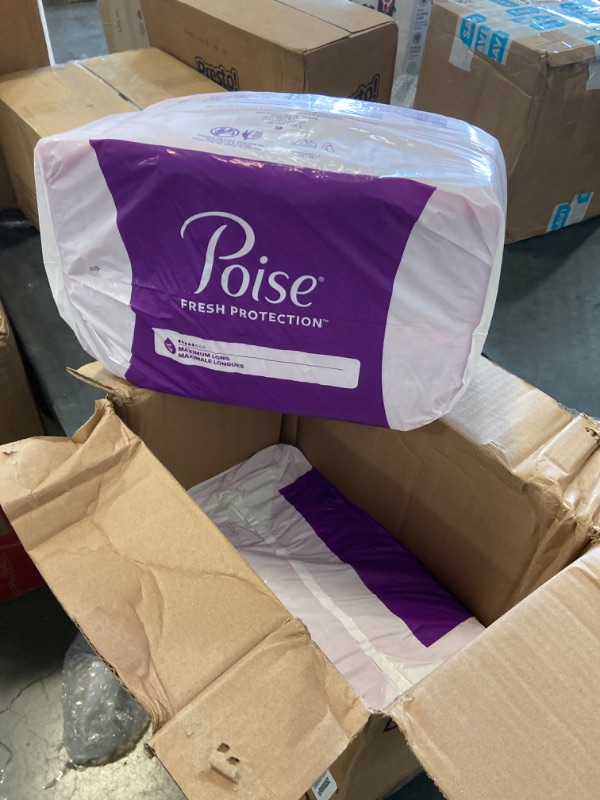 Photo 2 of Poise Incontinence Pads & Postpartum Incontinence Pads, 5 Drop Maximum Absorbency, Long Length, 128 Count (2 Packs of 64), Packaging May Vary
