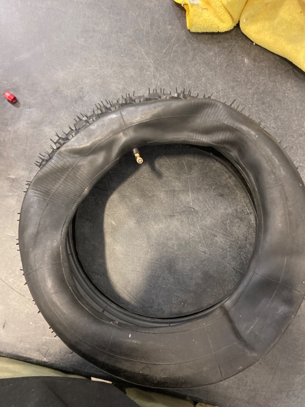 Photo 4 of 2.5-10" Off-Road Tire and Inner Tube Set - Dirt Bike Tire with 10-Inch Rim and 2.5/2.75-10 Dirt Bike Inner Tube Replacement Compatible with Honda CRF50/XR50, Suzuki DRZ70/JR50, and Yamaha PW50
