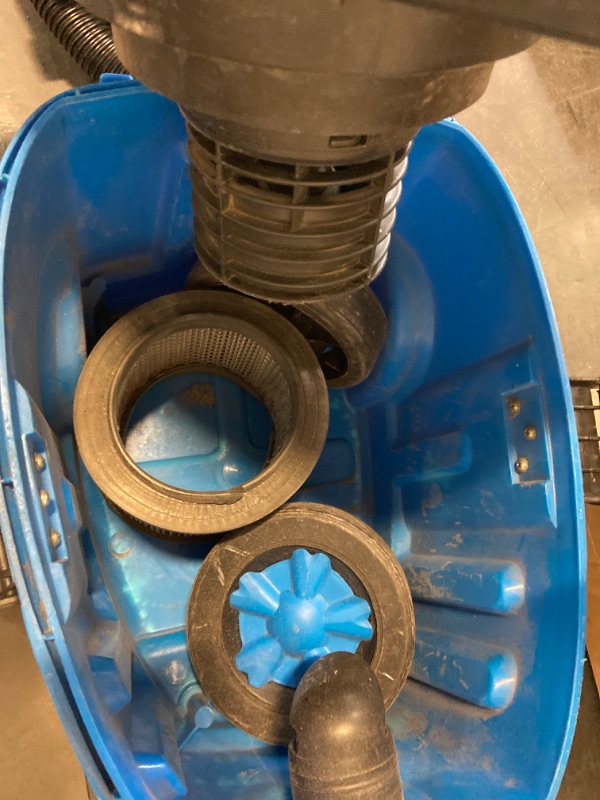 Photo 4 of Vacmaster 4 Gallon, 5 Peak HP with 2-Stage Industrial Motor Wet/Dry Floor Vacuum, VF408, Blue
