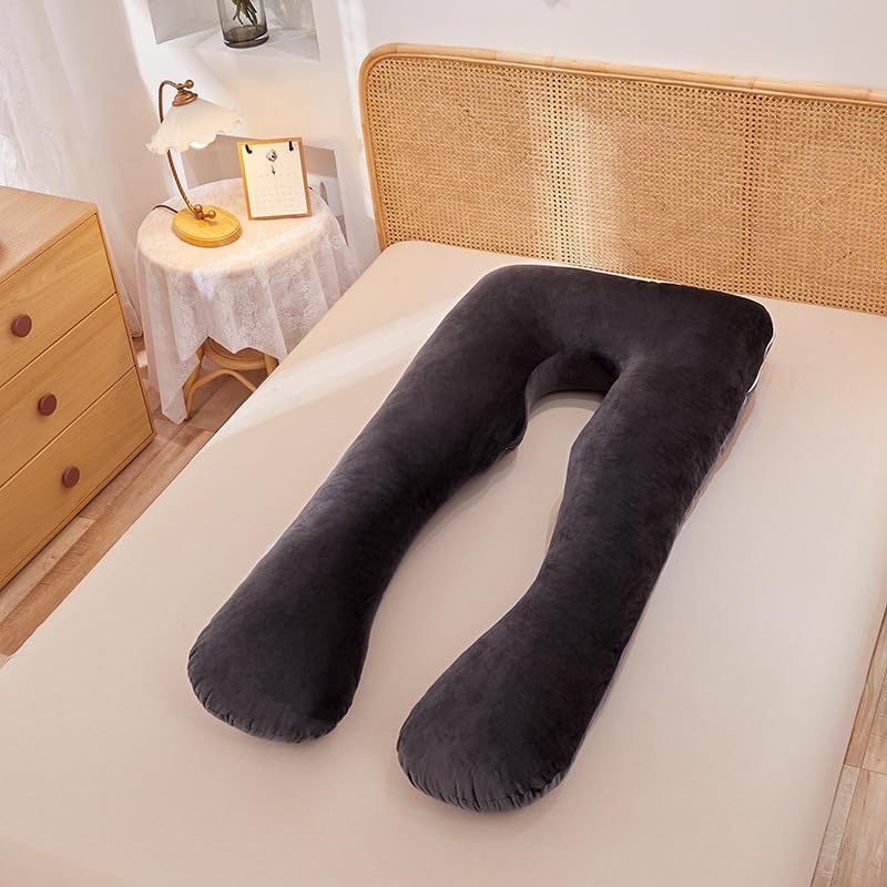 Photo 1 of Pregnancy Pillows for Sleeping,Pregnancy Pillows U-Shaped Maternity Pillow, Sleeping Pillow with Removable Cover (Black)
