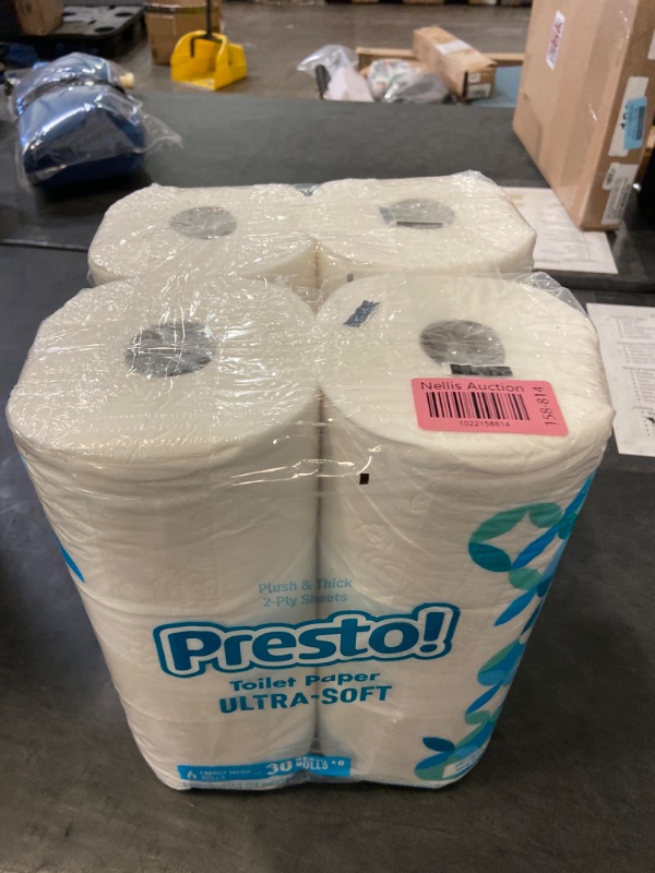 Photo 2 of Amazon Brand - Presto! 313 2-Ply Sheet Mega Roll Toilet Paper, Unscented, Ultra-Soft, 12 Rolls (2 Packs of 6), Equivalent to 60 Regular Rolls, White
