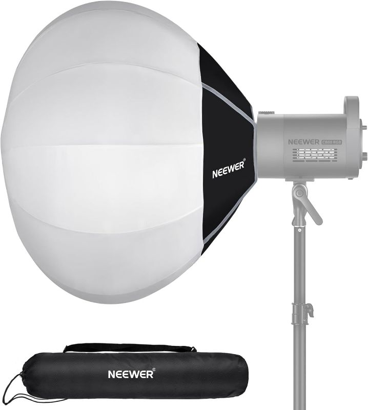 Photo 1 of NEEWER 26"/65cm Lantern Softbox, Quick Release 360° Light Diffuser Bowens Mount Softbox with Lightweight Nylon Alloy for RGB CB60 CB60B CB200B MS60B MS60C MS150B Continuous LED Video Lights, NS26L
