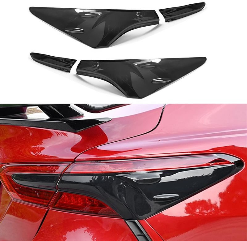 Photo 1 of Tail Light Lamp Cover Guard Trim 4Pcs Tail Light Frame Bezels Decoration Compatible with Toyota Camry 2022 2021 2020 2019 2018 Accessories
