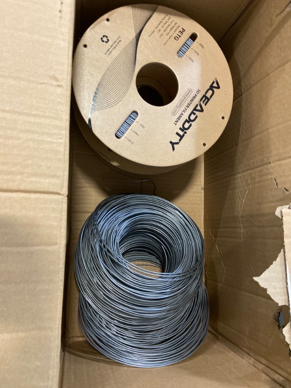 Photo 3 of PETG Filament 1.75mm, Strong PETG 3D Printing Filament, Compatible with Most FDM 3D Printers, Dimensional Accuracy ±0.02 mm, 1KG/2.2lbs Spool (2 * 1kg Grey)
