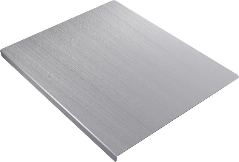 Photo 1 of Cutting Boards, Extra Large Stainless Steel Chopping Board, Baking Board, Heavy Cutting Board For Kitchen?Pastry Board For Meat?Vegetables? Bread, Cutting Mats ( Size :19 Inch x 16 inch
