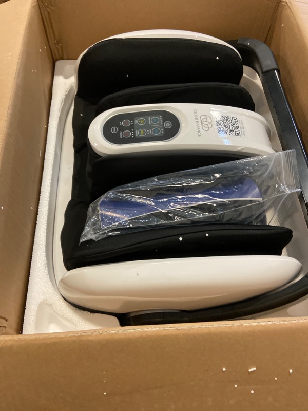 Photo 2 of Cloud Massage Shiatsu Foot Massager with Heat - Feet Massager for Relaxation, Plantar Fasciitis Relief, Neuropathy, Circulation, and Heat Therapy - FSA/HSA Eligible (White - with Remote)
