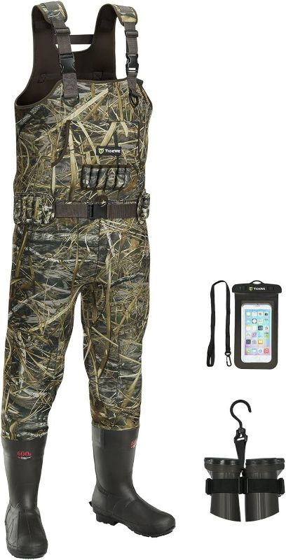 Photo 1 of TIDEWE Hunting Waders with Boot Hanger & 600G Insulation, Waterproof Cleated Neoprene Bootfoot Fishing Chest Waders
