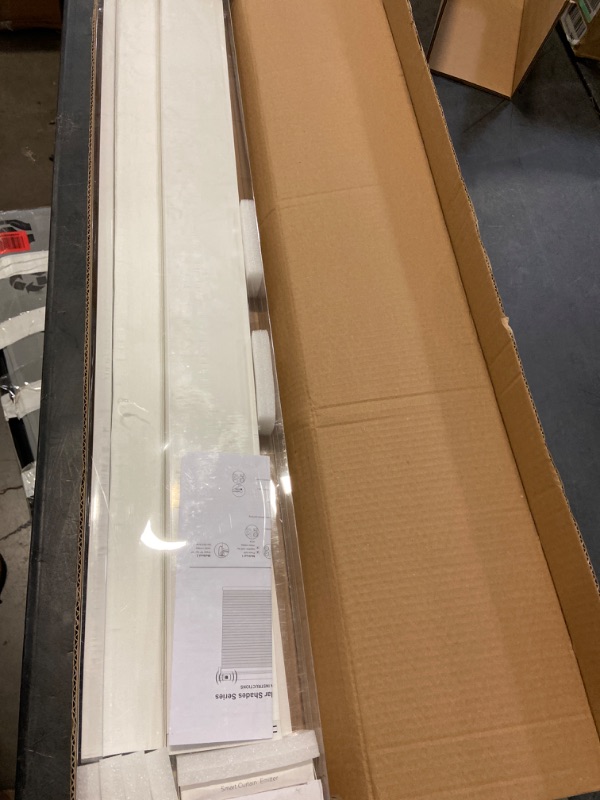 Photo 1 of Grandekor Motorized Cellular Shade with Remote,Motorized Blinds 90% Blackout Cordless Smart Honeycomb Blinds with Battery Powered,White Light-Filtering,34x64
