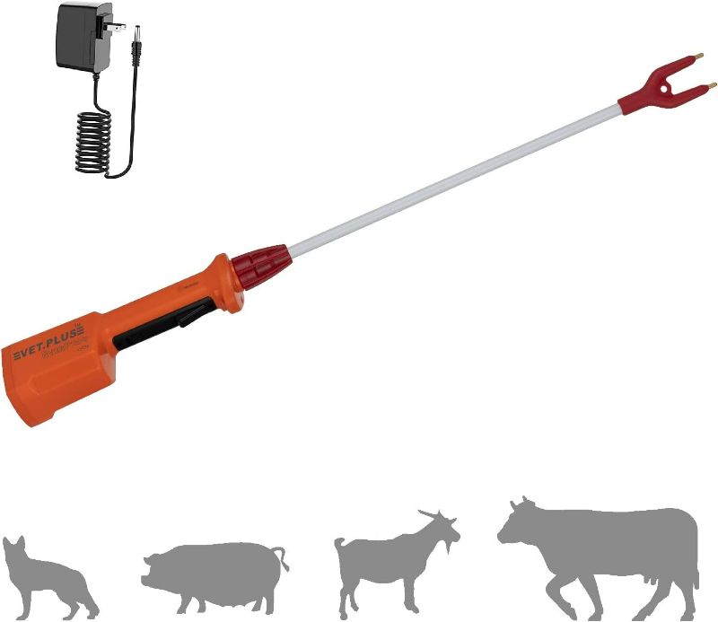 Photo 1 of Rechargeable Livestock Prod for Cow Electric Cattle Prod for Cow for Dog Safety Animal prod with Flexible Shaft Waterproof prod for Cow Goats hog Dog
