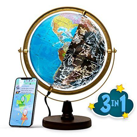 Photo 1 of SJSMARTGLOBE with Interactive APP & LED Illuminated Constellations at Night, Educational Content for Kids, US-Patented STEM Toy, 10" World Globe with
