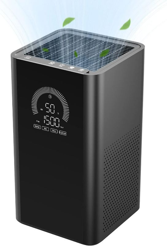 Photo 1 of Druiap Air Purifiers for Home Large Room Up to 206~1084 Ft², H13 True HEPA Filter Air Cleaner Filterable 99.97% Bad Air/Smoke/Pet Dander/Odor/for Bedroom, Office, Dorm, Apartment, Kitchen(Black-KJ150)
