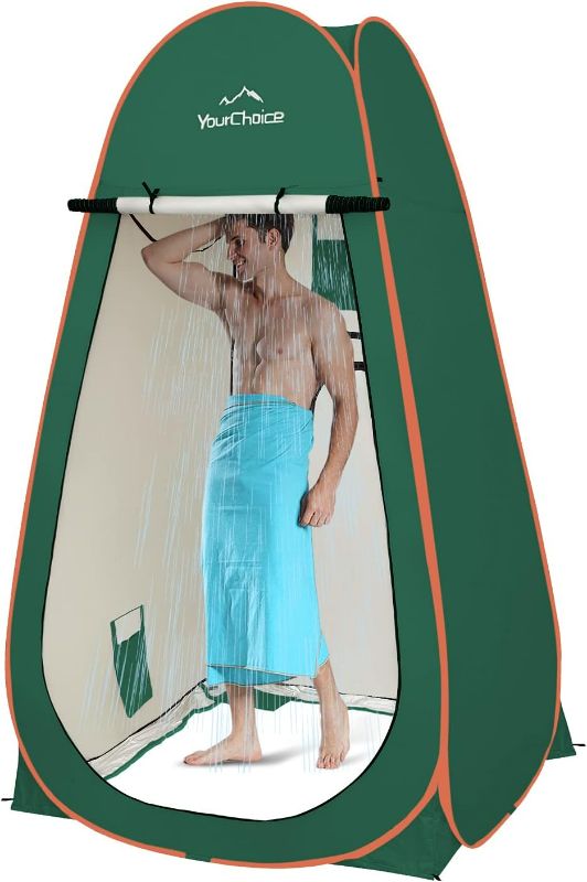 Photo 1 of Your Choice Oversized 6.89FT Pop Up Privacy Tent - Camping Shower Changing Tent, Portable Bathroom Toilet Room
