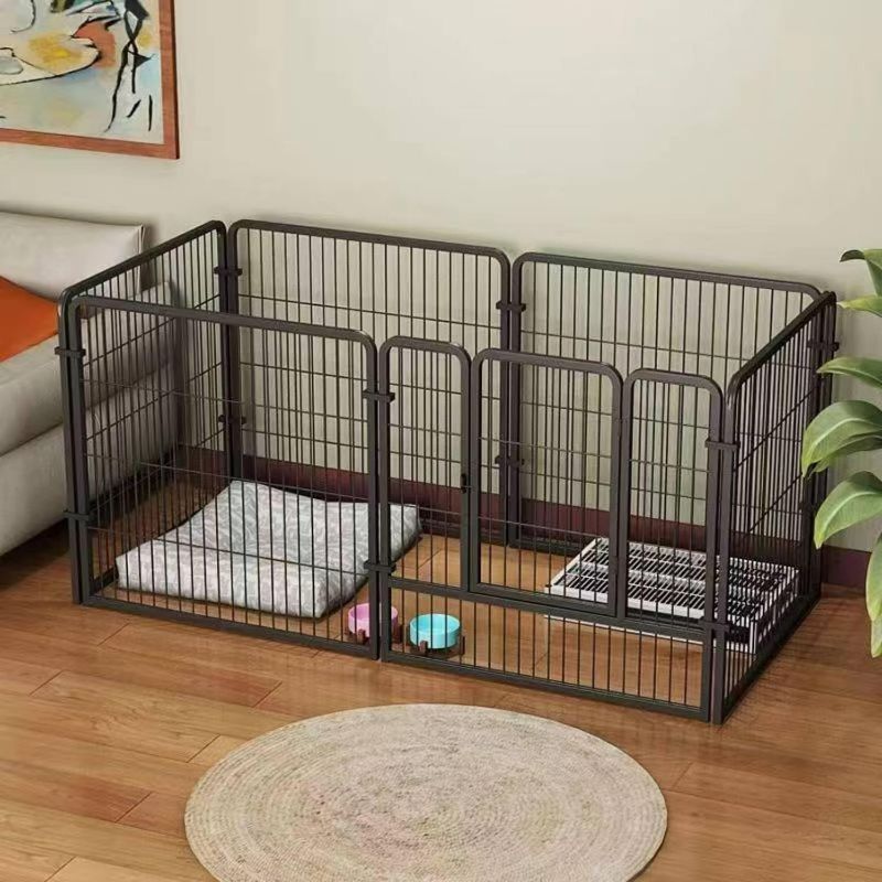 Photo 1 of Fhiny Dog Playpen, 6 Panels Indoor Doggy Fence Exercise Pen Portable Puppy Kennel Heavy Duty Metal Enclosure Outdoor Corral Crate Cage for Small Medium Dogs Rabbits Cats
