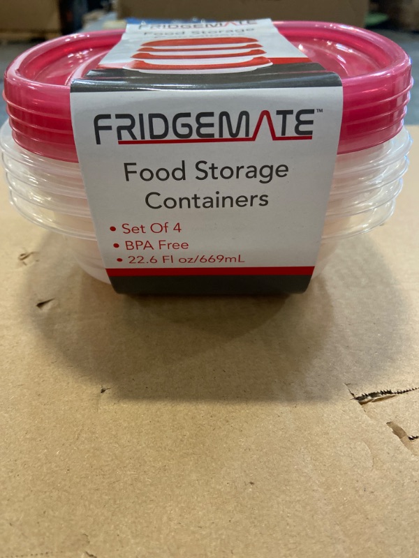 Photo 1 of FridgeMate Food Storage Container (4 Pack) 22.6 Fl oz
