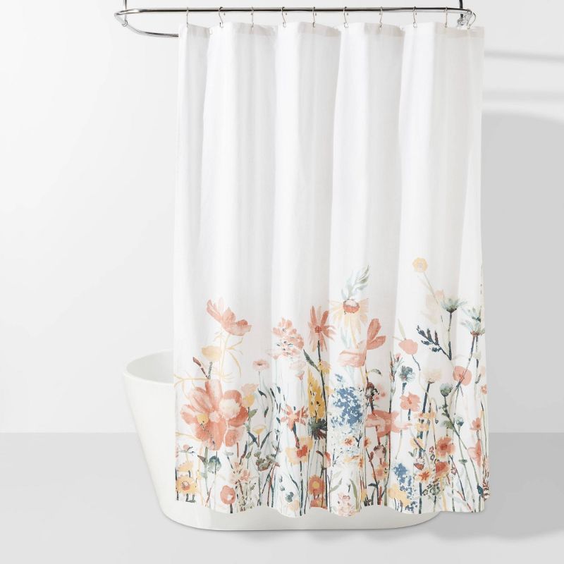 Photo 1 of Watercolor Engineered Floral Shower Curtain - Threshold™
