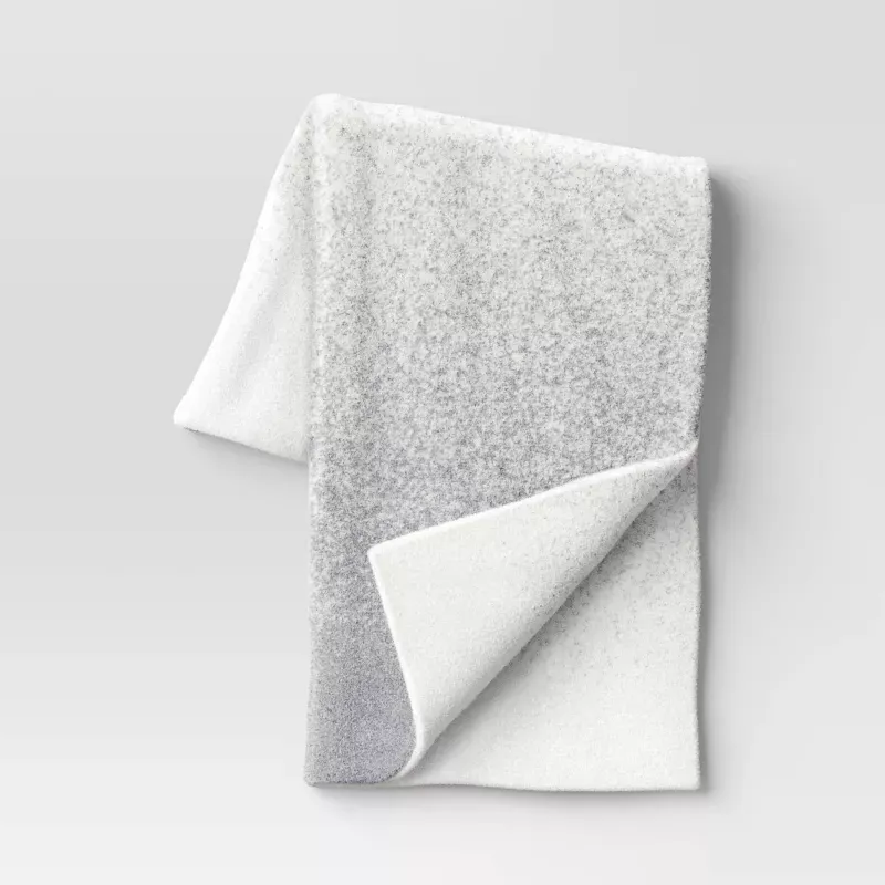 Photo 1 of Reversible Ombre Cozy Feathery Knit Throw Blanket - Threshold™
