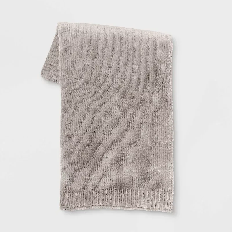 Photo 1 of 50"x60" Shiny Chenille Throw Blanket - Threshold™
