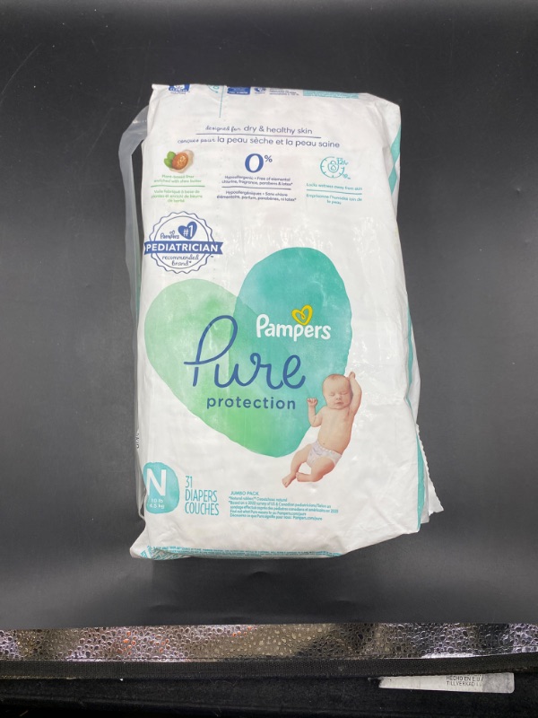 Photo 2 of Pampers Pure Diapers Size Newborn 31 Count 