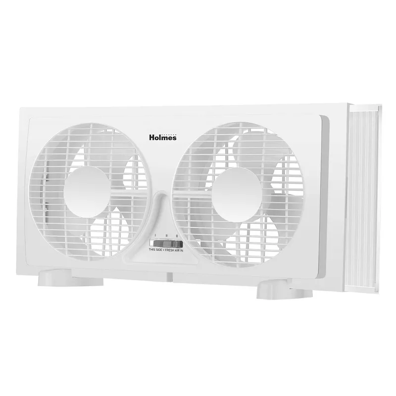 Photo 1 of Holmes 9" 2 Speed Twin Blade Manual Window Fan with Reversible Airflow White
