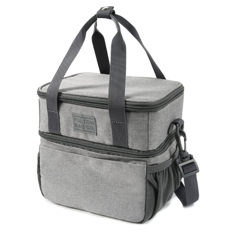 Photo 1 of Fulton Bag Co. Jumbo Dual Compartment Lunch Box - Griffin Gray
