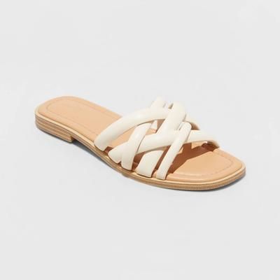 Photo 1 of Women's Rian Slide Sandals - Universal Thread Off-White 9
