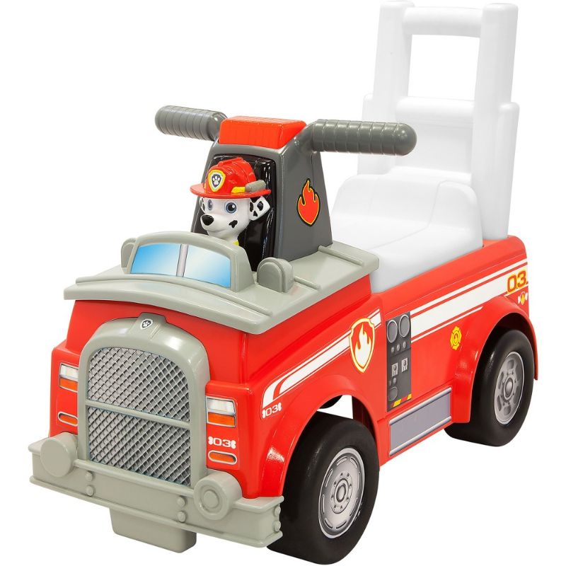 Photo 1 of Nick Jr. Paw Patrol Marshall Fire Truck Kids' Ride-on with Lights, Sounds, Storage and Walking Bar

