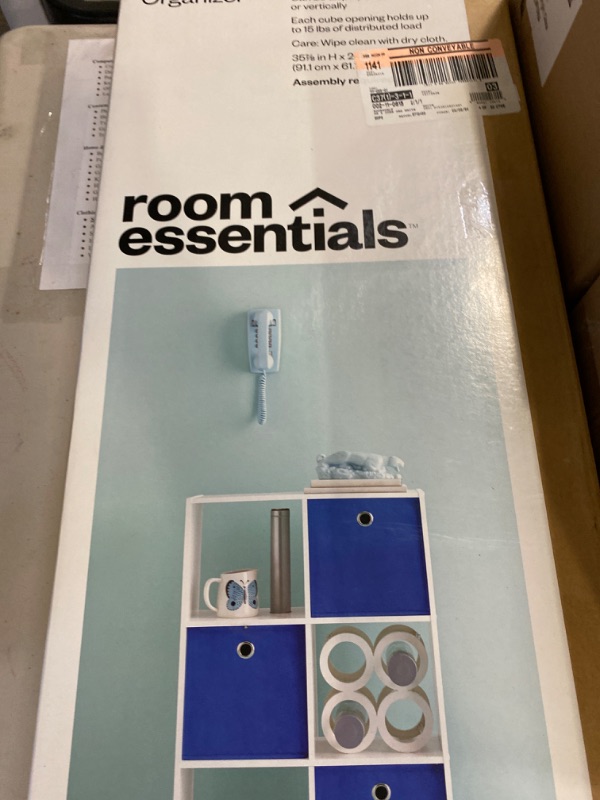 Photo 2 of 11" 6 Cube Organizer Shelf White - Room Essentials™
