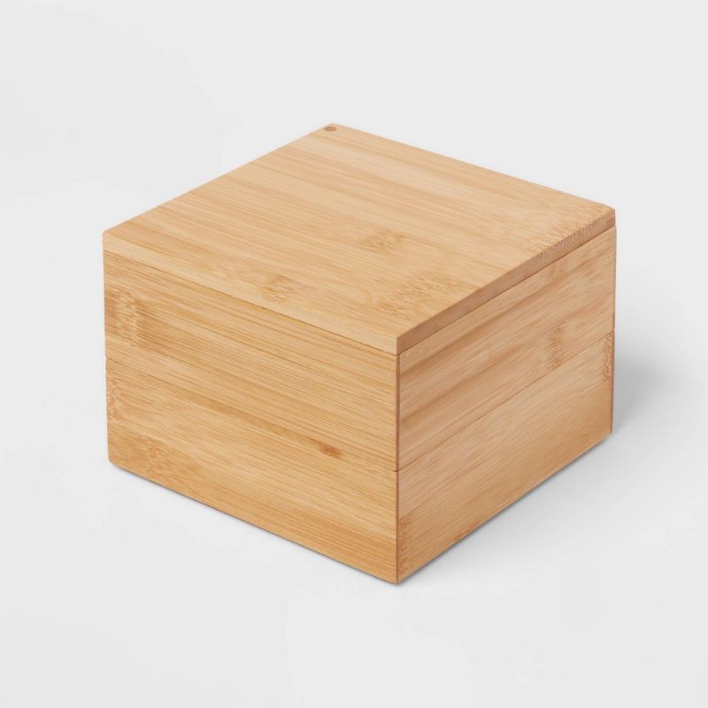 Photo 1 of 6" X 6" X 4" Square Swivel Hinge Bamboo Countertop Organizer - Brightroom™
