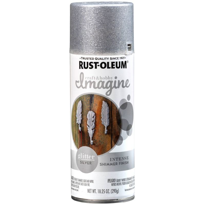 Photo 1 of Rust-Oleum 10.25oz Imagine Glitter Spray Paint Silver
