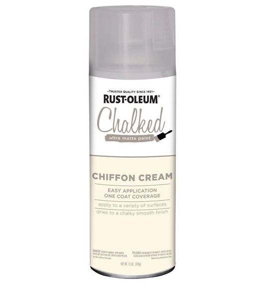 Photo 1 of Chiffon Cream Rust-Oleum Chalked Ultra Matte Spray Paint 12 Oz
