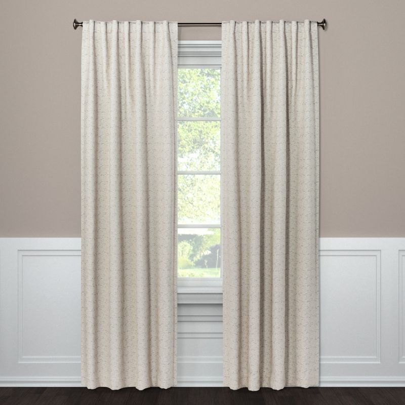 Photo 1 of 1pc 50"x95" Blackout Doral Window Curtain Panel Cream - Project 62™
