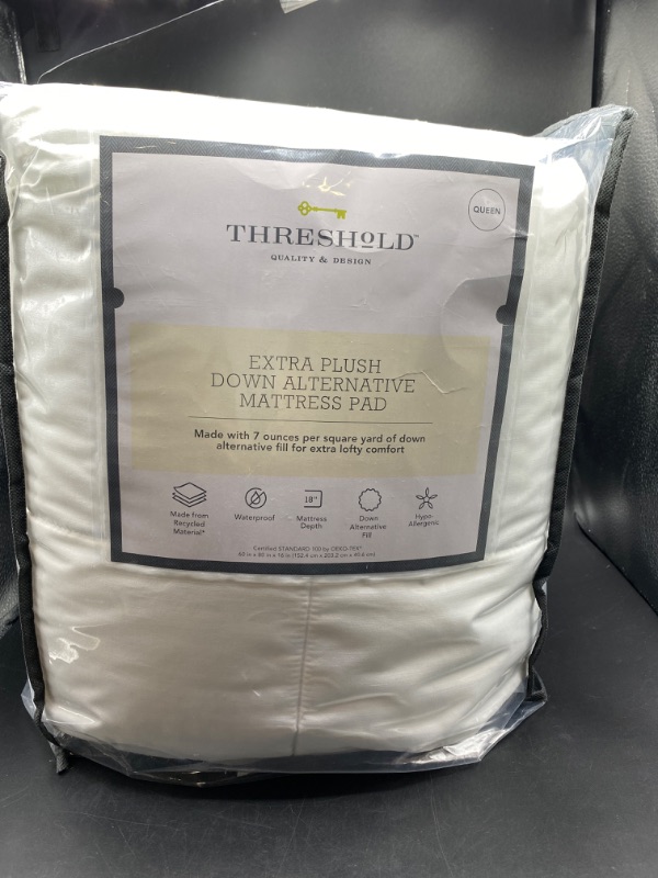 Photo 2 of Waterproof Down Alternative Mattress Pad - Threshold™
