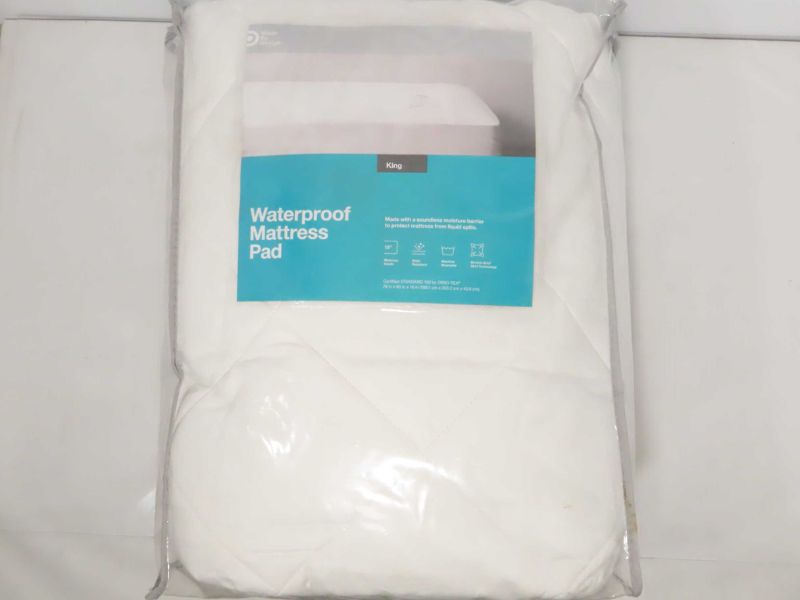 Photo 1 of King Machine Washable Waterproof Quilted Mattress Pad White - Made by Design™
