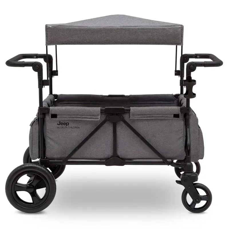 Photo 1 of Jeep Wrangler Stroller Wagon with Included Car Seat Adapter by Delta Children - Gray
