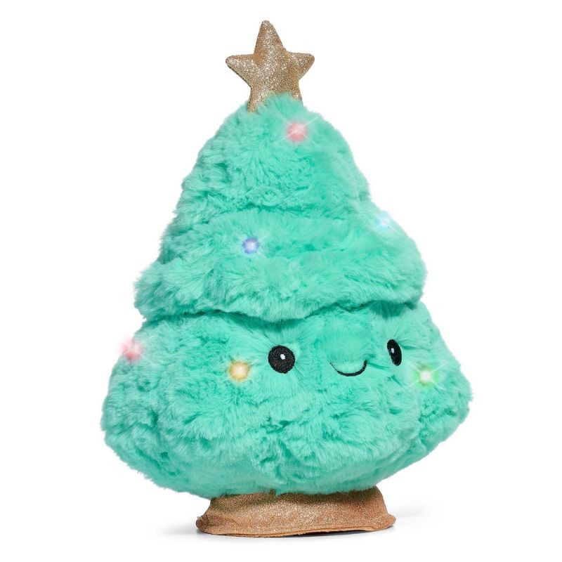 Photo 1 of F.a.O. Schwarz 13" Glow Brights Plush LED with Sound Vintage Holiday Tree
