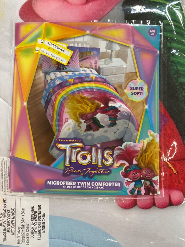 Photo 2 of Twin Trolls 3 Reversible Kids' Comforter
