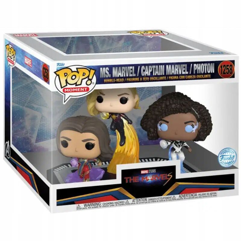 Photo 1 of Pop! Moments: the Marvels - Ms. Marvel / Captain Marvel / Photon 3pk (Exclusive)

