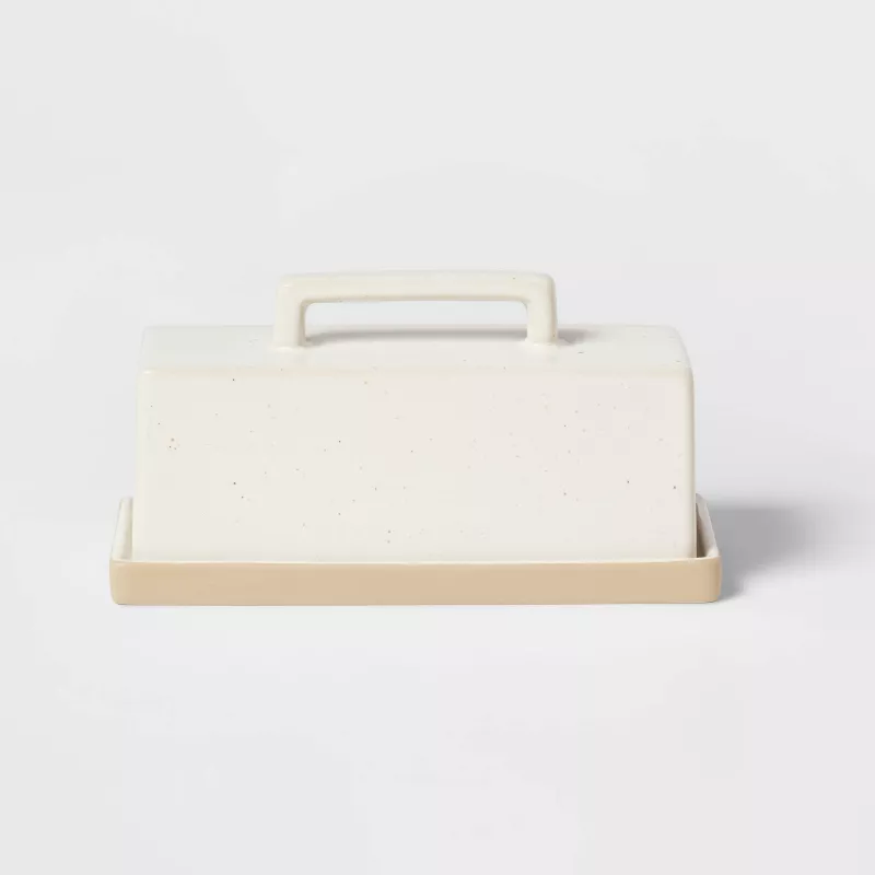 Photo 1 of Camwood Collection Stoneware Butter Dish White - Threshold™
