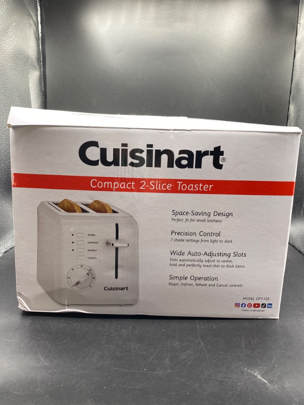 Photo 2 of Cuisinart Plastic Compact 2 Slice White Toaster
