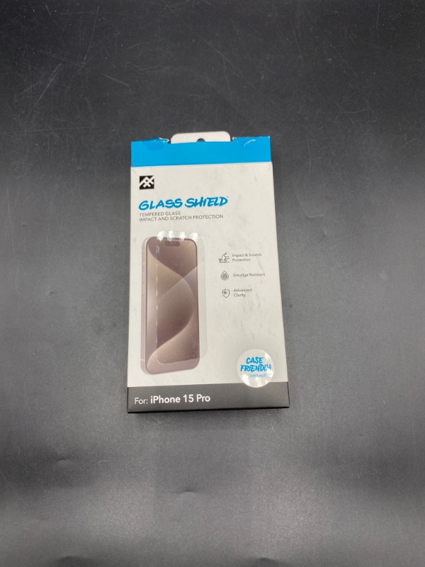 Photo 2 of IFrogz Apple iPhone 15 Pro Glass Shield Screen Protector
