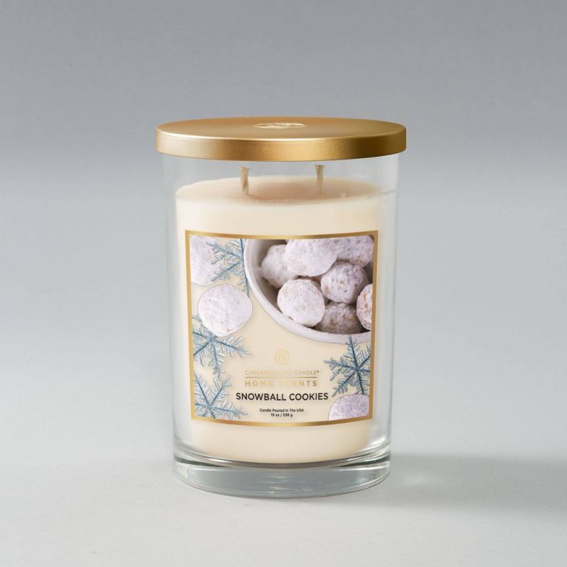 Photo 1 of 2-Wick 19oz Jar Candle Snowball Cookies Home Scents - Chesapeake Bay Candle
